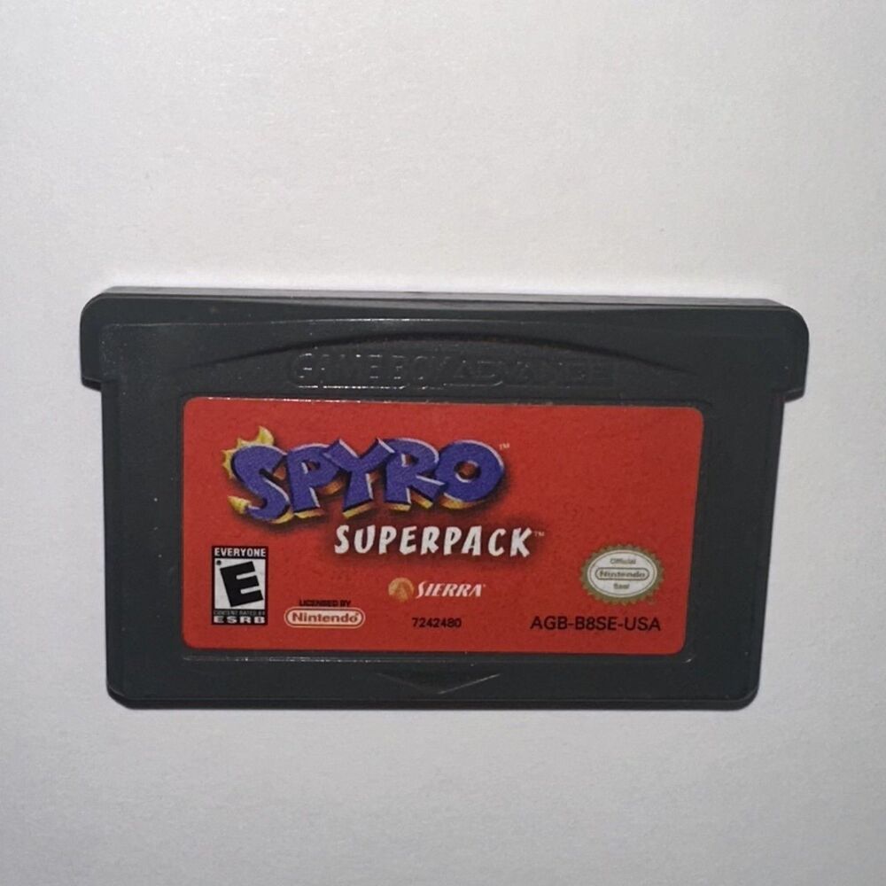 Spyro Superpack (Nintendo Game Boy Advance, 2005) GBA Cartridge TESTED